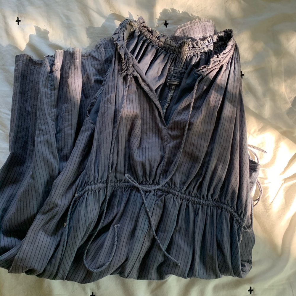 CONVERSE ONE STAR BLUE STRIPED TIE DRESS